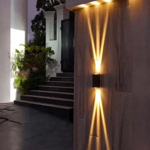 LED Modern Wall Lamp, Anti-Rust Outdoor Indoor Wall Sconce